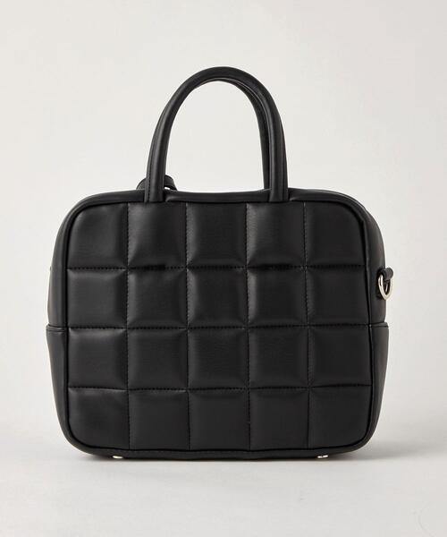 green label relaxing(グリーンレーベルリラクシング)の「PADDED BOX 2WAY バッグ(ショルダーバッグ・レディース・ホワイト/ブラック・FREE)」の6枚目の写真