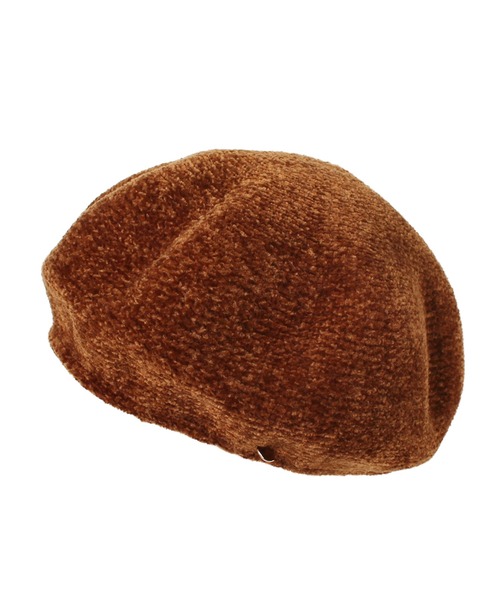 14+(イチヨンプラス)の「モールポコポコベレー(ハンチング/ベレー帽・レディース・ブラウン/ベージュ/オレンジ/ブラック/グレイッシュベージュ・FREE)」の3枚目の写真