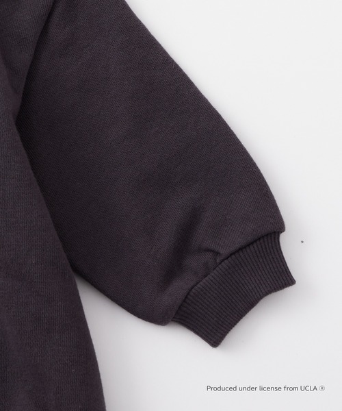 UCLA（ユーシーエルエー）の「【KIDS】【UCLA/ユーシーエルエー】TYPY別注BABYプリントスウェットロンパース（ロンパース・キッズ・チャコールグレー/アイボリー・80）」の4枚目の写真