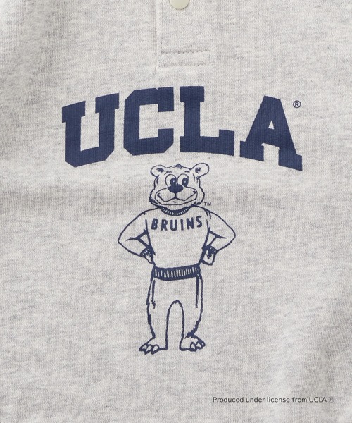 UCLA（ユーシーエルエー）の「【KIDS】【UCLA/ユーシーエルエー】TYPY別注BABYプリントスウェットロンパース（ロンパース・キッズ・チャコールグレー/アイボリー・80）」の3枚目の写真