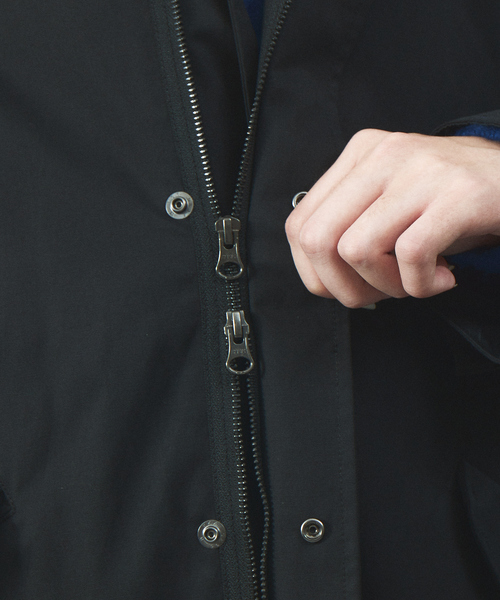 TAION(タイオン)の「TAION MODS COAT(+MILITARY DOWN JACKET)TAION-CR15ML-LONG +101ZML-1/モッズコート /ミリタリー /ライナーキルティング(ステンカラーコート・メンズ・ブラック/カーキ・M/L/XL)」の12枚目の写真