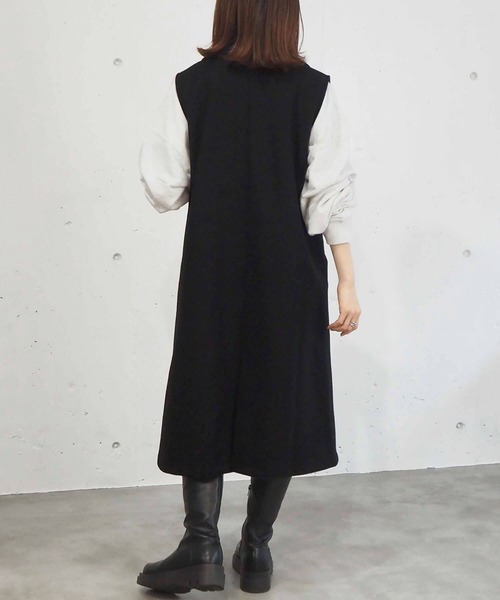 tiptop（ティップトップ）の「フェイクウールチェスターロングベスト（その他アウター・レディース・アイボリー/ブラック/ベージュ・FREE）」の10枚目の写真