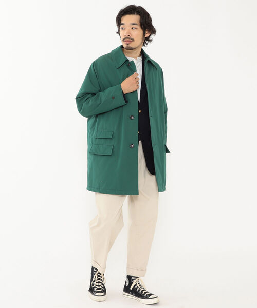 BEAMS PLUS テトロンコットン シャンブレー パフ ハーフコート XL
