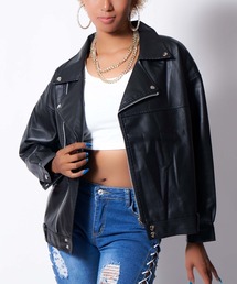 babyShoop | フェイクレザーライダースジャケット(ライダースジャケット)