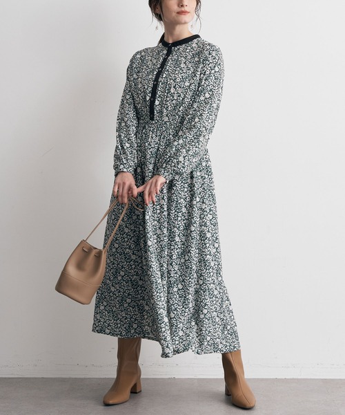 配色フラワー柄ワンピース ワンピース Yecca Vecca イェッカヴェッカ のファッション通販 Zozotown
