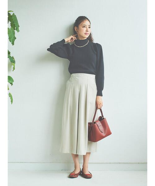 Te chichi(テチチ)の「総針ハイネックニット(ニット/セーター・レディース・ブラック/ブルー/グレー/オフホワイト・フリ-)」の7枚目の写真