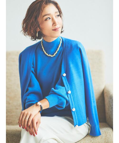 Te chichi(テチチ)の「総針ハイネックニット(ニット/セーター・レディース・ブラック/ブルー/グレー/オフホワイト・フリ-)」の10枚目の写真