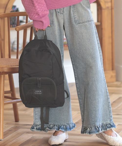 DONOBAN（ドノバン）の「はっ水ナイロンリュック（バックパック/リュック・レディース・ブラック/カーキ/グレー系その他/ラベンダー・F）」の10枚目の写真