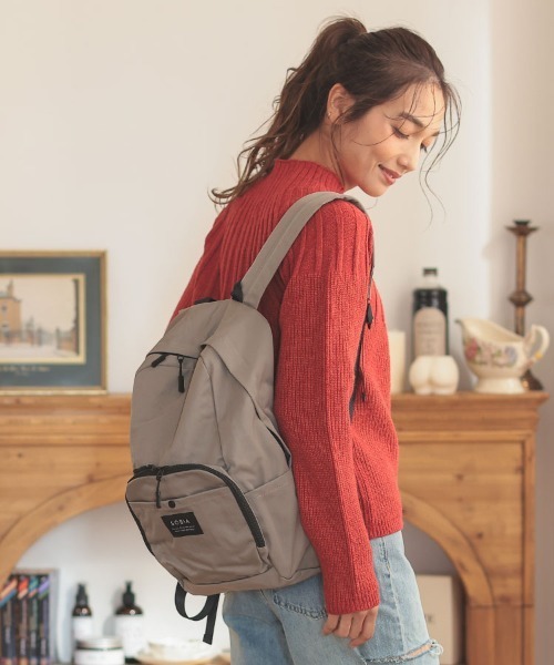 DONOBAN（ドノバン）の「はっ水ナイロンリュック（バックパック/リュック・レディース・ブラック/カーキ/グレー系その他/ラベンダー・F）」の13枚目の写真