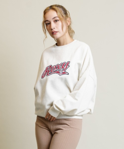 【ムラサキスポーツ別注】ROXY/ロキシールーズシルエット/カレッジロゴスウェットRPO224633M