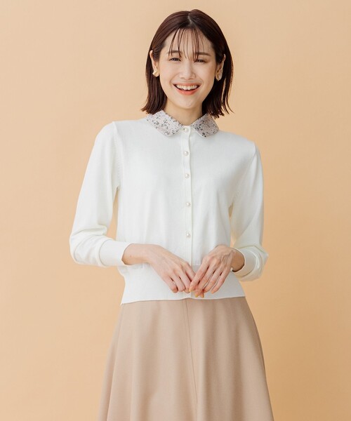 【セール】【2WAY】ウーステッドニット カーディガン（ニット/セーター）｜組曲（クミキョク）