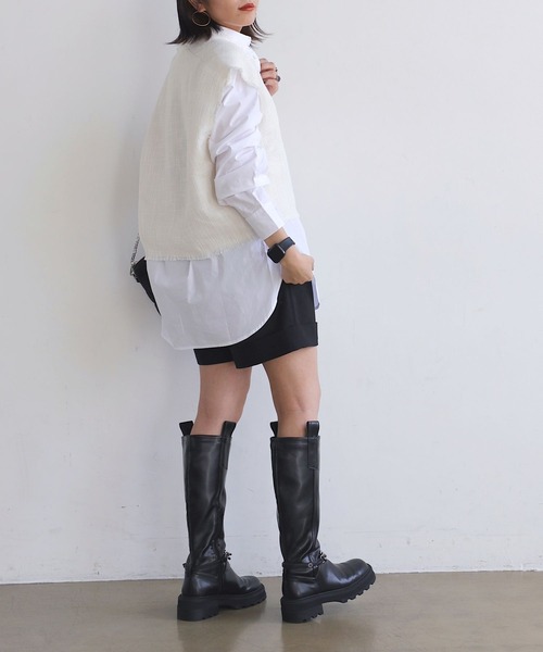 PAGEBOY（ページボーイ）の「ツイードベストSET（その他トップス・レディース・ブラック/オフホワイト・FREE）」の8枚目の写真