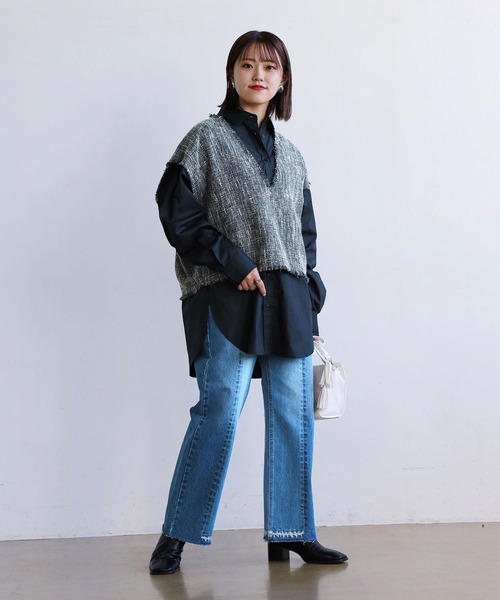 PAGEBOY（ページボーイ）の「ツイードベストSET（その他トップス・レディース・ブラック/オフホワイト・FREE）」の13枚目の写真