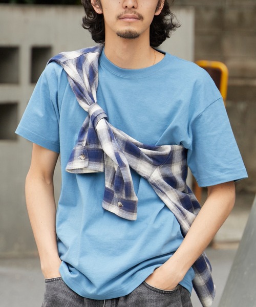 CROSS & STITCH(クロスステッチ)の「【CROSS&STITCH /クロスアンドステッチ】 6.2oz マックスウェイト半袖Tシャツ ユニセックス/ヘビーウェイト/クルーネック/無地T 2026年 夏 夏服(Tシャツ/カットソー・メンズ・ホワイト/ライトベージュ/ネイビー/アクア/ダークグリーン/アーミー/ブラック/バイオレット/ダークグレー/バーガンディー/ケリーグリーン/イエロー/レッド/ライトインディゴブルー・L/XXL/XL/M/S/XS)」の9枚目の写真