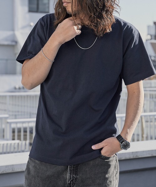 CROSS & STITCH(クロスステッチ)の「【CROSS&STITCH /クロスアンドステッチ】 6.2oz マックスウェイト半袖Tシャツ ユニセックス/ヘビーウェイト/クルーネック/無地T 2026年春夏(Tシャツ/カットソー・メンズ・ホワイト/ライトベージュ/ネイビー/アクア/ダークグリーン/アーミー/ブラック・L/XXL/XL/M/S/XS)」の6枚目の写真