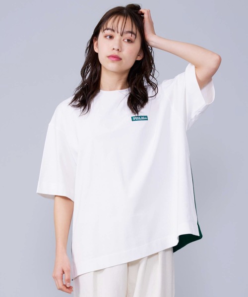 MILKFED.（ミルクフェド）の「STENCIL LOGO PANELED S/S TOP（T