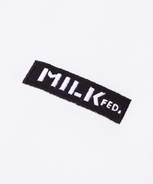 MILKFED.（ミルクフェド）の「STENCIL LOGO PANELED S/S TOP（Tシャツ/カットソー・レディース・ライトブルー/グリーン/ブラック/ライトピンク・ONE SIZE）」の11枚目の写真