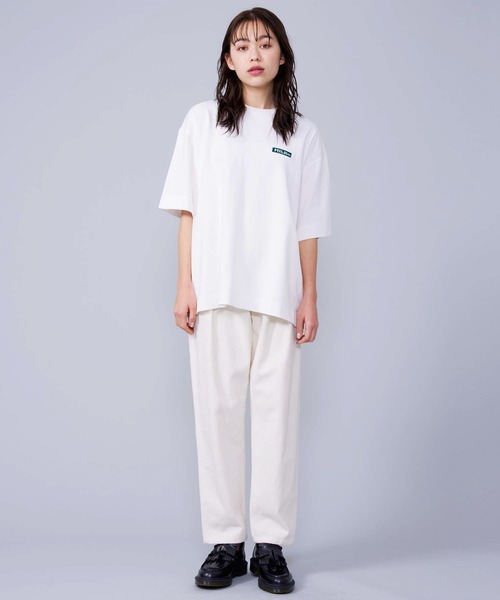 MILKFED.（ミルクフェド）の「STENCIL LOGO PANELED S/S TOP（Tシャツ/カットソー・レディース・ライトブルー/グリーン/ブラック/ライトピンク・ONE SIZE）」の14枚目の写真