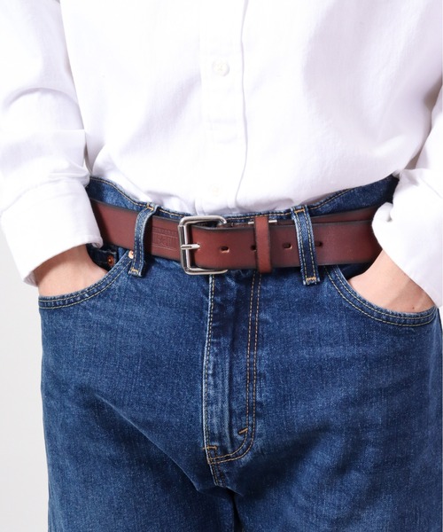 CONVERSE（コンバース）の「CONVERSE ローラーピン　３５ｍｍ一枚物レザーベルト（ベルト・メンズ・ダークブラウン/ブラウン/ブラック・FREE）」の3枚目の写真