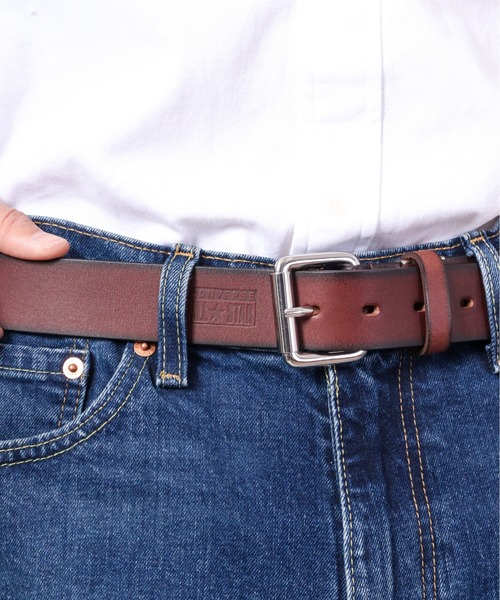 CONVERSE（コンバース）の「CONVERSE ローラーピン　３５ｍｍ一枚物レザーベルト（ベルト・メンズ・ダークブラウン/ブラウン/ブラック・FREE）」の11枚目の写真