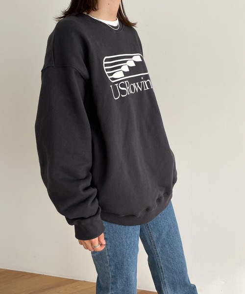 CANAL JEAN（キャナルジーン）の「El mar(エルマール) "USRowing"裏起毛トレーナー（スウェット・レディース・ライトグレー/チャコールグレー・ONE SIZE）」の3枚目の写真