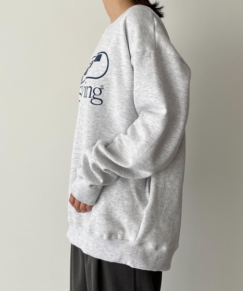 CANAL JEAN（キャナルジーン）の「El mar(エルマール) "USRowing"裏起毛トレーナー（スウェット・レディース・ライトグレー/チャコールグレー・ONE SIZE）」の10枚目の写真