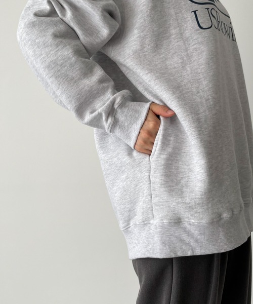 CANAL JEAN（キャナルジーン）の「El mar(エルマール) "USRowing"裏起毛トレーナー（スウェット・レディース・ライトグレー/チャコールグレー・ONE SIZE）」の13枚目の写真