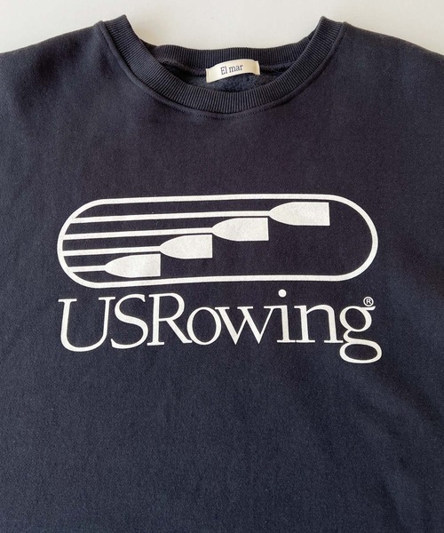 CANAL JEAN（キャナルジーン）の「El mar(エルマール) "USRowing"裏起毛トレーナー（スウェット・レディース・ライトグレー/チャコールグレー・ONE SIZE）」の15枚目の写真