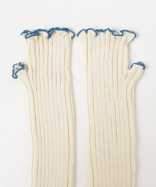 Ray BEAMS（レイビームス）の「Ray BEAMS / メロー リブ ロング アームウォーマー（アームカバー・レディース・オフホワイト/レッド/ネイビー・ONE SIZE）」の7枚目の写真