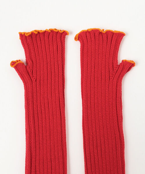 Ray BEAMS（レイビームス）の「Ray BEAMS / メロー リブ ロング アームウォーマー（アームカバー・レディース・オフホワイト/レッド/ネイビー・ONE SIZE）」の12枚目の写真