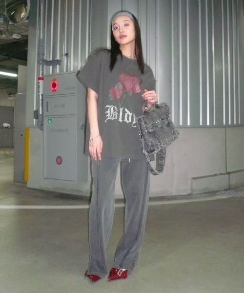 BLONDEY(ブロンディ)の「ヴィンテージライクグラフィックT(Tシャツ/カットソー・レディース・ブルー/レッド/グリーン/ホワイト/グレー/シルバー・FREE)」の12枚目の写真