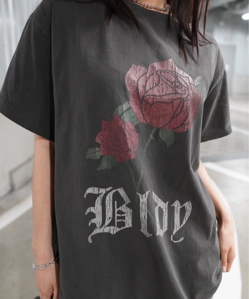 BLONDEY(ブロンディ)の「ヴィンテージライクグラフィックT(Tシャツ/カットソー・レディース・ブルー/レッド/グリーン/ホワイト/グレー/シルバー・FREE)」の16枚目の写真