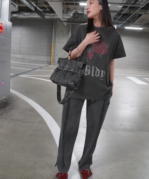 BLONDEY(ブロンディ)の「ヴィンテージライクグラフィックT(Tシャツ/カットソー・レディース・ブルー/レッド/グリーン/ホワイト/グレー/シルバー・FREE)」の14枚目の写真