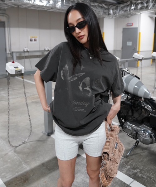 BLONDEY(ブロンディ)の「ヴィンテージライクグラフィックT(Tシャツ/カットソー・レディース・ブルー/レッド/グリーン/ホワイト/グレー/シルバー・FREE)」の18枚目の写真