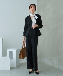 RUIRUE BOUTIQUE（ルイルエブティック）の「タックペプラムノーカラージャケット＆ワンタックパンツフォーマルセレモニースーツ（スーツセット）」
