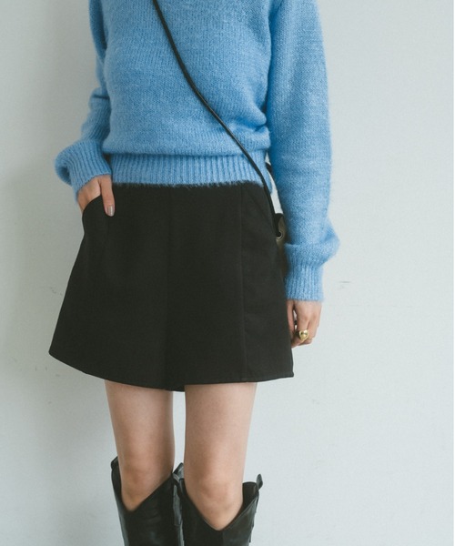 VANNIE U（ヴァニーユー）の「ハイウエストショートパンツ（その他パンツ・レディース・ブラック/アイボリー/ベージュ・FREE）」の2枚目の写真