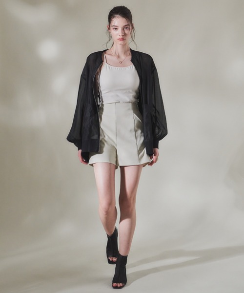 VANNIE U（ヴァニーユー）の「ハイウエストショートパンツ（その他パンツ・レディース・ブラック/アイボリー/ベージュ・FREE）」の5枚目の写真