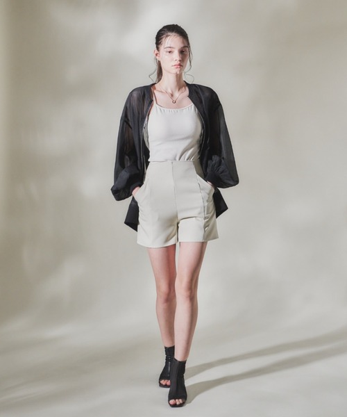 VANNIE U（ヴァニーユー）の「ハイウエストショートパンツ（その他パンツ・レディース・ブラック/アイボリー/ベージュ・FREE）」の7枚目の写真