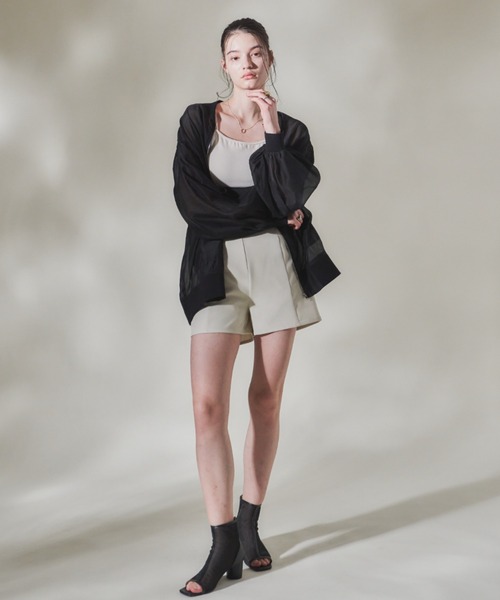 VANNIE U（ヴァニーユー）の「ハイウエストショートパンツ（その他パンツ・レディース・ブラック/アイボリー/ベージュ・FREE）」の9枚目の写真