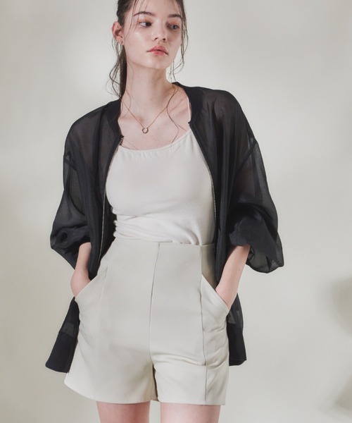 VANNIE U（ヴァニーユー）の「ハイウエストショートパンツ（その他パンツ・レディース・ブラック/アイボリー/ベージュ・FREE）」の4枚目の写真