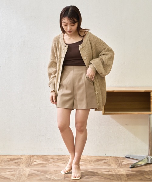 VANNIE U（ヴァニーユー）の「ハイウエストショートパンツ（その他パンツ・レディース・ブラック/アイボリー/ベージュ・FREE）」の16枚目の写真