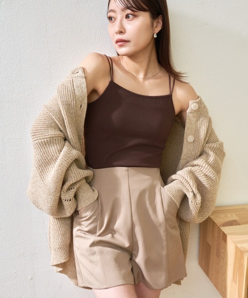 VANNIE U（ヴァニーユー）の「ハイウエストショートパンツ（その他パンツ・レディース・ブラック/アイボリー/ベージュ・FREE）」の13枚目の写真