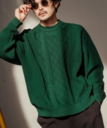 improves | 【improves】オーバーサイズ ケーブル編み フィッシャーマンズニット(ニット/セーター)