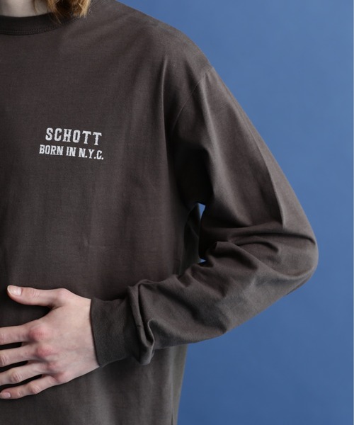 schott(ショット)の「【WEB LIMITED】Schott/ショット/LS T-SHIRT AMERICAN TRAD EAGLE/アメリカントラッド イーグル ロンT(Tシャツ/カットソー・メンズ・オレンジ/ブルーグレー/チャコールグレー・2XL/XL/L/M)」の11枚目の写真