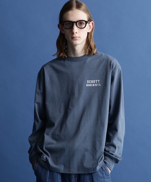 schott(ショット)の「【WEB LIMITED】Schott/ショット/LS T-SHIRT AMERICAN TRAD EAGLE/アメリカントラッド イーグル ロンT(Tシャツ/カットソー・メンズ・オレンジ/ブルーグレー/チャコールグレー・2XL/XL/L/M)」の5枚目の写真