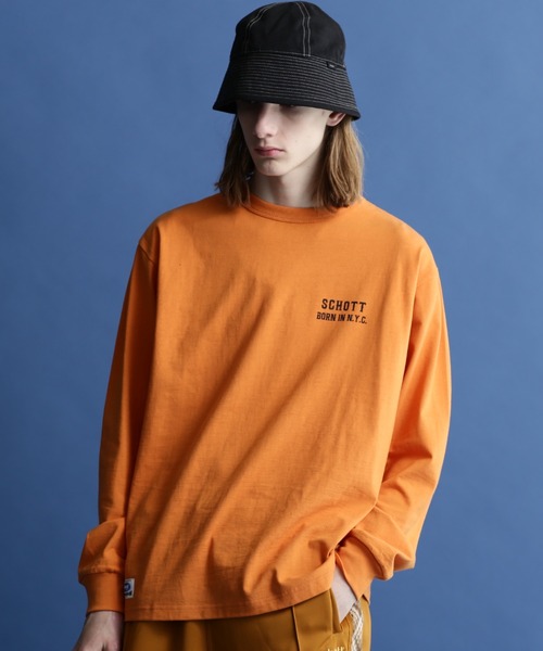 schott(ショット)の「【WEB LIMITED】Schott/ショット/LS T-SHIRT AMERICAN TRAD EAGLE/アメリカントラッド イーグル ロンT(Tシャツ/カットソー・メンズ・オレンジ/ブルーグレー/チャコールグレー・2XL/XL/L/M)」の6枚目の写真