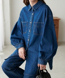 DISCOAT | 袖ボリュームビッグデニムシャツ(シャツ/ブラウス)