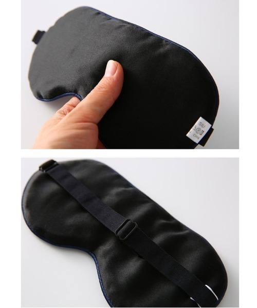 Coo+i（クーイ）の「バンド調節可能大判シルクアイマスク（その他ルームウェア・レディース・ラベンダー/ピンク/シルバー/ブラック/モカ/ターコイズブルー/ブルー/ネイビー/ネイビー×ホワイト・FREE）」の14枚目の写真