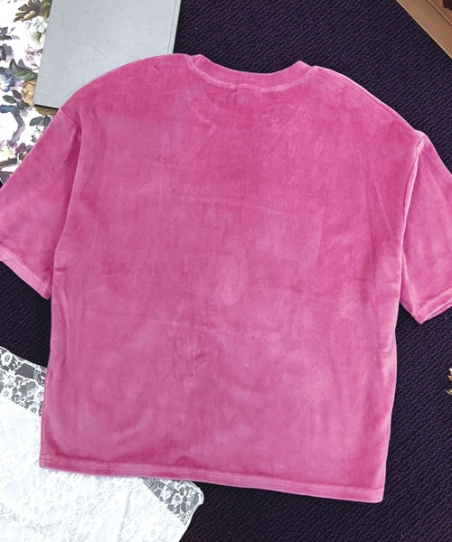 SPIGA(スピーガ)の「転写プリントベロアBigT(Tシャツ/カットソー・レディース・ピンク/パープル/ブラック・FREE)」の4枚目の写真
