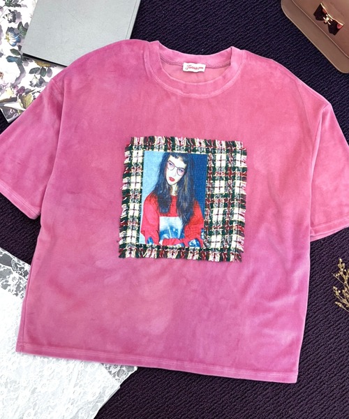 SPIGA(スピーガ)の「転写プリントベロアBigT(Tシャツ/カットソー・レディース・ピンク/パープル/ブラック・FREE)」の18枚目の写真